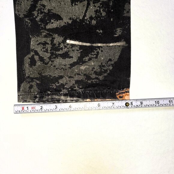 Y2K AOP Skull Jeans Descend Video Game Fire Evisu 34x29/30 - Picture 14 of 16